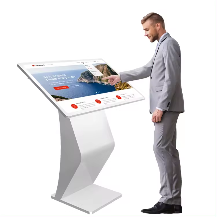 Interactive information kiosk 32 43 49 55 65 inch exhibition interactive information kiosk display touch screen self service kiosk