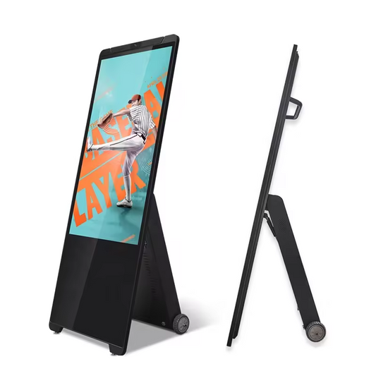 Movable Kiosk 43 Inch LCD Portable Advertising Battery Powered Movable Kiosk