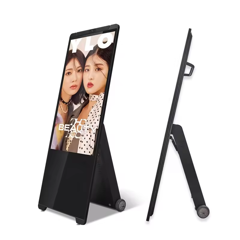 Movable Kiosk 43 Inch LCD Portable Advertising Battery Powered Movable Kiosk