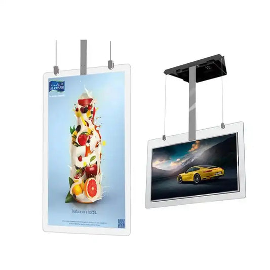 Haning Lcd displays 32‘’ 43‘’ 55‘’ Hanging LCD Display Screen digital signage and displays both sides CMS Management System