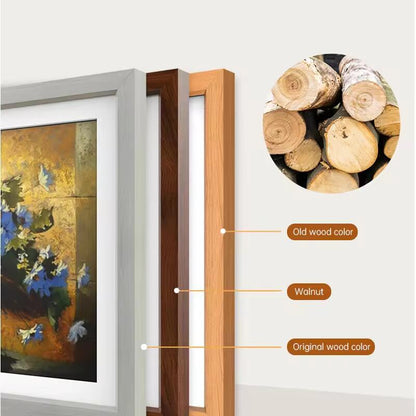 Wooden frame photo displays Mp3 wifi moving lcd Picture Digital Photo Frame 21.5 32 43 55 65inch Large size wifi digital photo frame