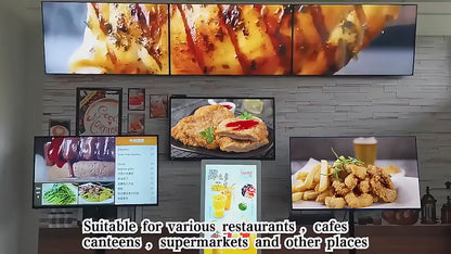 Restaurant ceiling hanging lcd display hanging double sided advertising screen